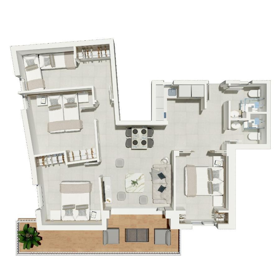 Four Bedroom Apartment Front Sea View